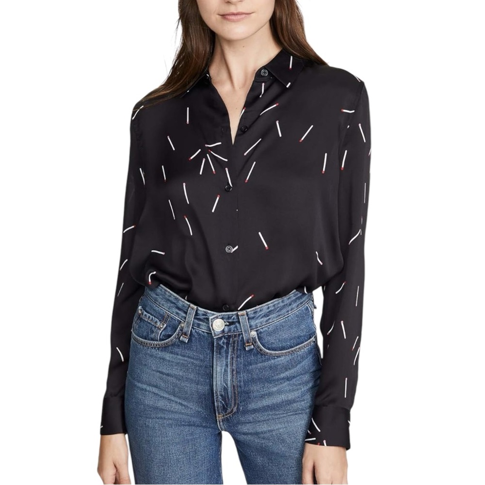 Equipment Essential Blouse in Matchstick Print
